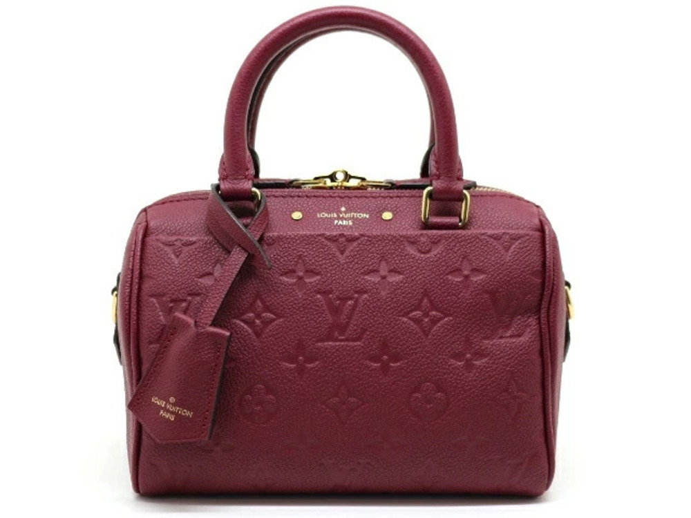 LOUIS VUITTON Bag Speedy Bandouliere Monogram Empreinte Raisin Purple